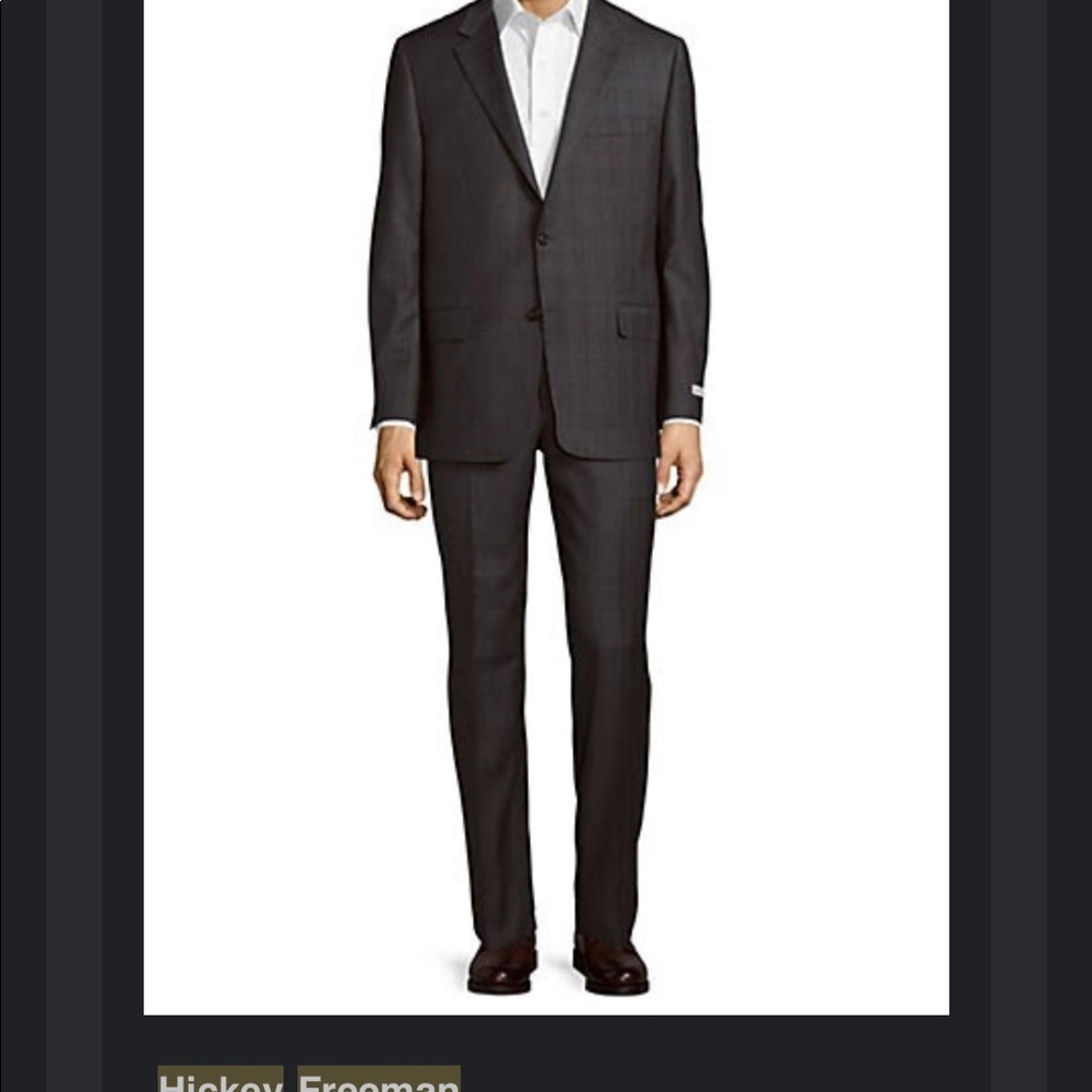 Hickey Freeman Milburn II charcoal suit